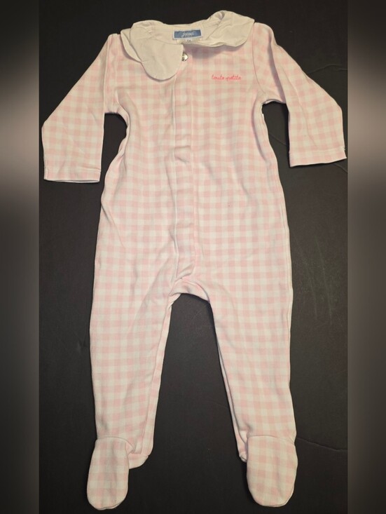 Jacadi Other - Jacadi Pink Gingham Footed One-Piece-6 Months NWOT